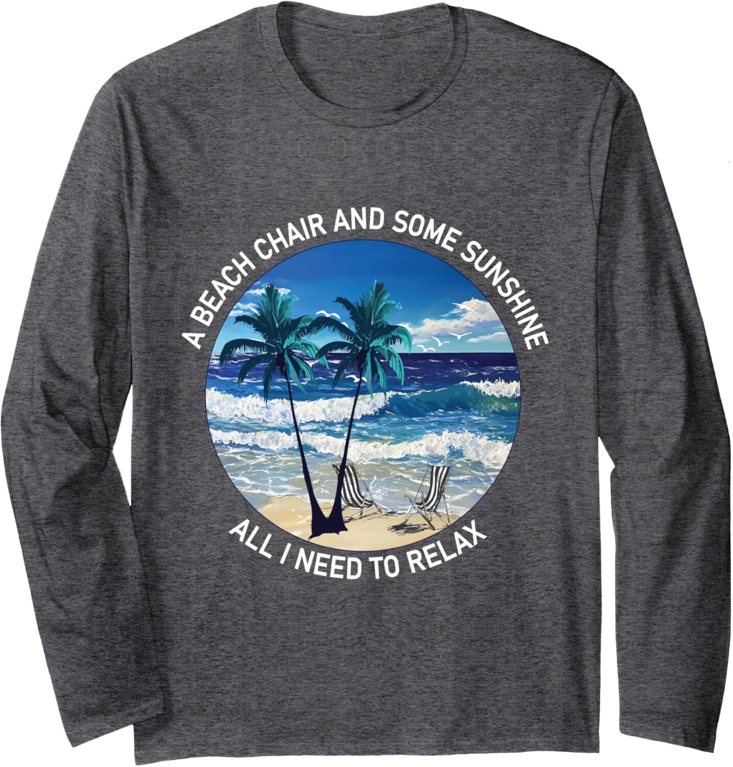 Long Sleeve Shirts for Men Life Is Really Good Coconut Palm Trees Retro Tropical Summer Long Sleeve Streetwear Casual tops clothes cool