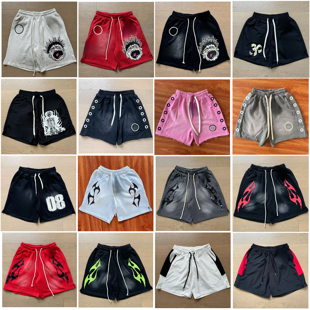 designer shorts mens shorts men jorts Letter Graphic Print Washed Shorts Hip Hop streetwear unisex black 100% cotton beach basketball running jumpers bottom pants XL