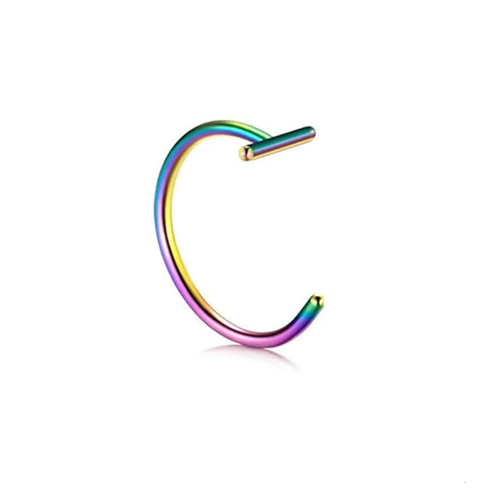 2023 Punk 810mm Steel Lip Rings Cuff Clip on Labret Piercing Ear Nose Hoops Unisex Women Septum Body Jewelry 241125