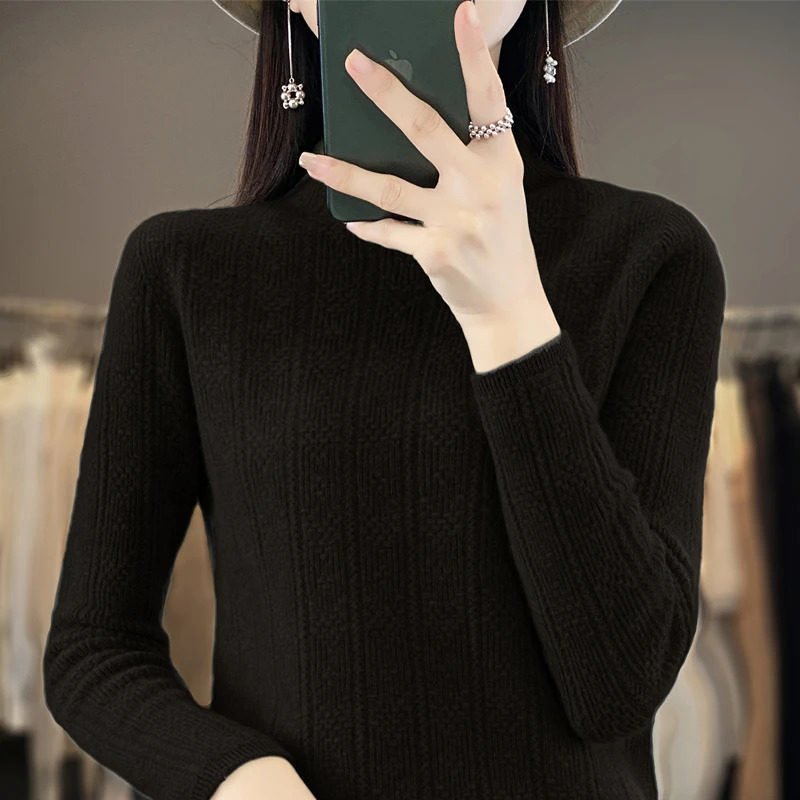 autumn and winter knitted cashmere sweater for women 241128