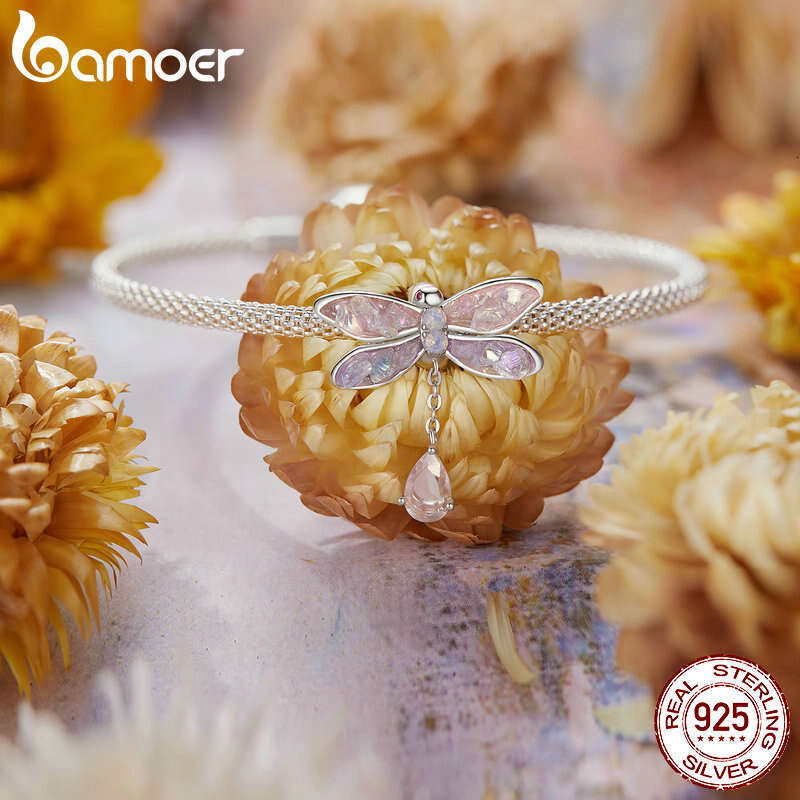 BAMOER Dragoy/Butterfly/wer/Bird Sterg Sier Charm Beads Fit Bracelet DIY Jewelry Accessories for Women