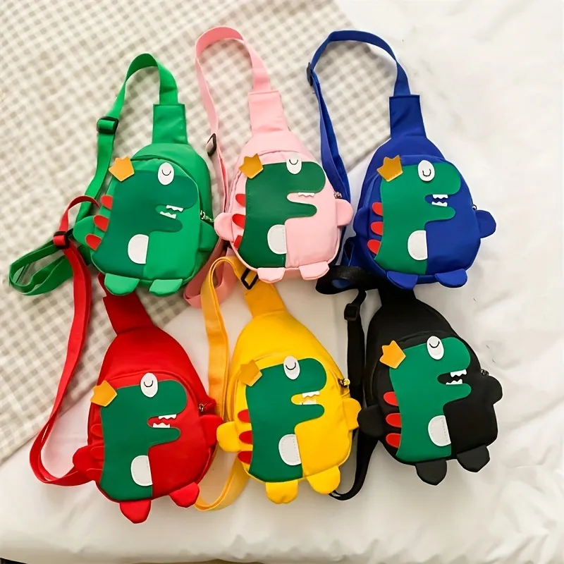 Childrens Backpack Dinosaur Chest Bag Boys and Girls Shoulder Messenger Bag Cartoon Cute Mobile Coin Purse