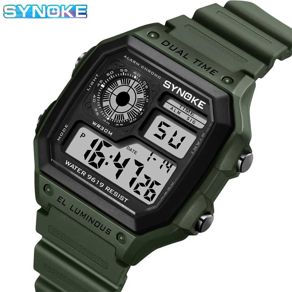 Outdoor sports men SYNOKE brand Mtifunction es alarm clock timing waterproof numbers reloj hbre M241128