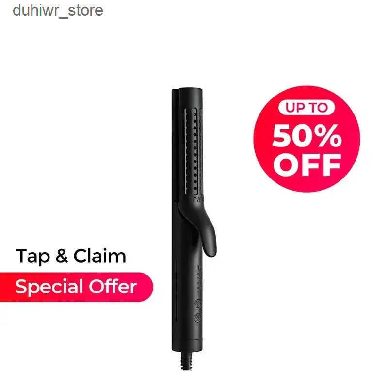 Curling Irons TYMO air straightener and curling iron 2-in-1 negative ion anti scaling curling iron 1.25 inches 5 temperature and dual pressure J241129