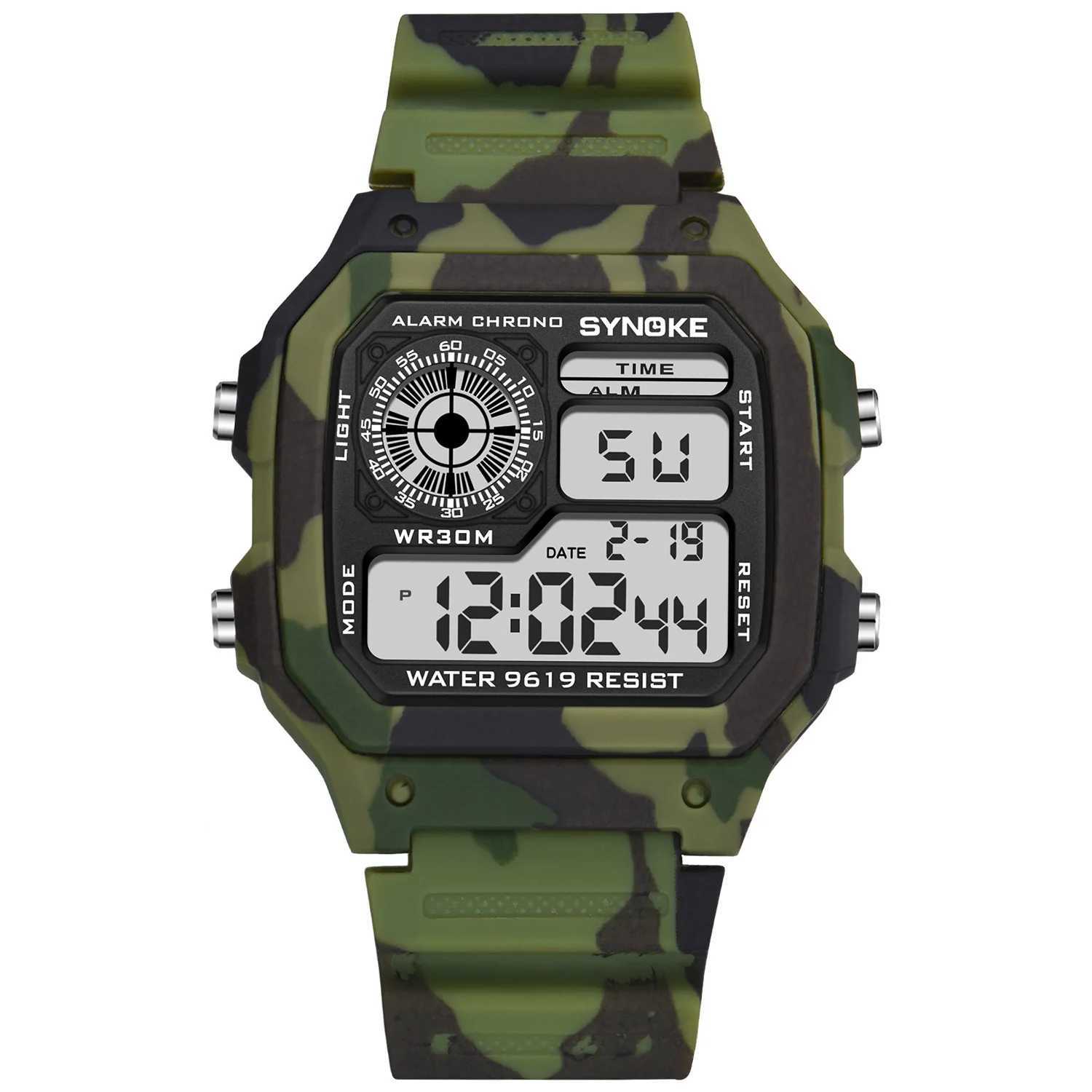 Outdoor sports men SYNOKE brand Mtifunction es alarm clock timing waterproof numbers reloj hbre M241128