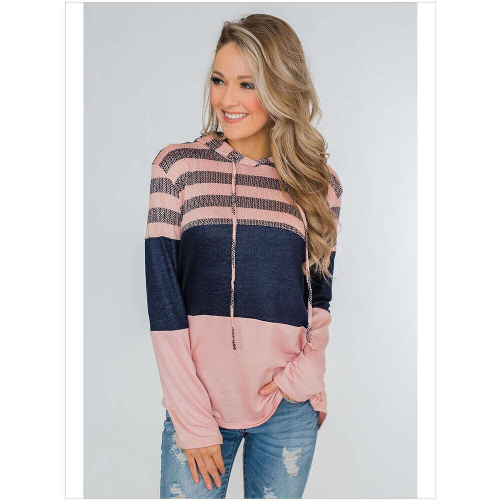 Autumn European And American New Top Loose Design Hoodie Pullover Long Sleeved Contrasting Color Guard Trendy Clothing Fashionable Casual Temperament 