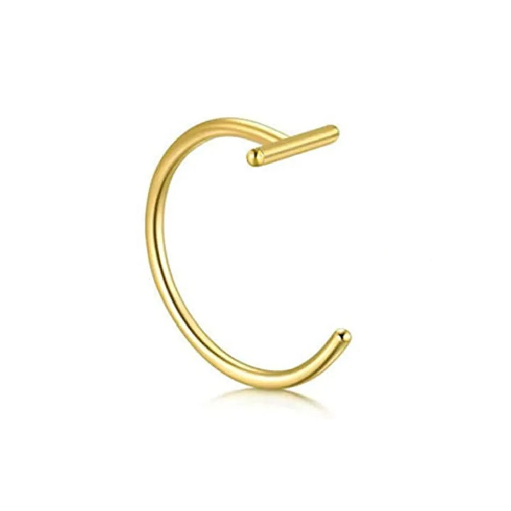 2023 Punk 810mm Steel Lip Rings Cuff Clip on Labret Piercing Ear Nose Hoops Unisex Women Septum Body Jewelry 241125