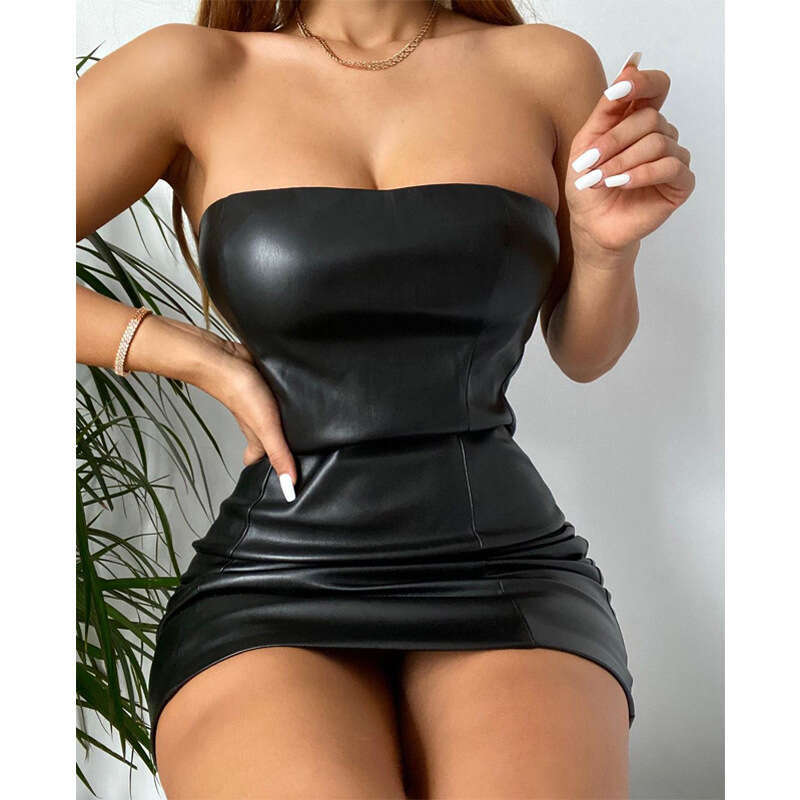 Women's clothing 2024 new summer sexy strapless temperament night court dress women's trend