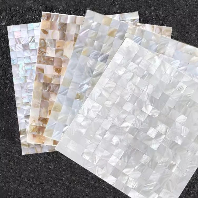 Peeled stick shell mosaic ceramic tile natural mother of pearl self-adhesive ceramic tile kitchen back wall bathroom decoration 1 sheet 241127