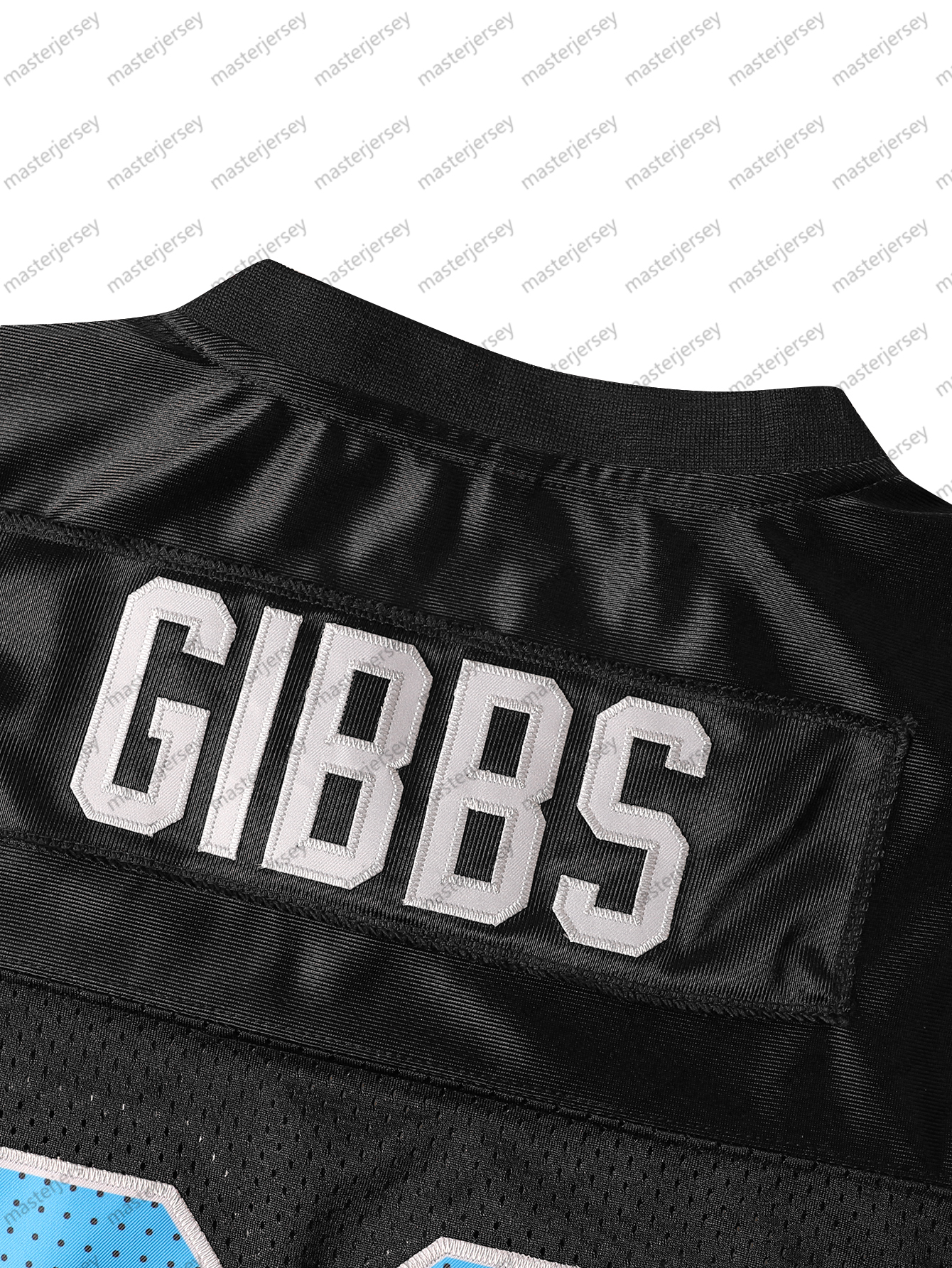 #26 Gibbs Men's Black Classic Embroidered V-Neck Rugby Jersey - Breathable, Short Sleeve Sports Shirt In Stock Football Jerseys