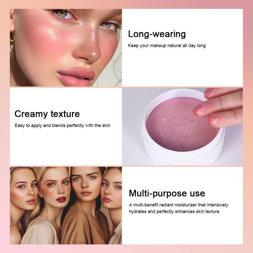 Miracle Downycheek Cream Monochrome Mud Woman New Peach Blush Eyeshadow Lipstick 3In1 Paste Cheek Women Comstics