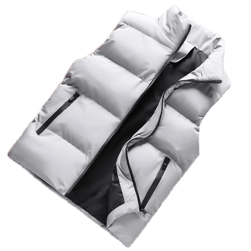 Men Vest Windproof Jacket Sleeveless Winter Casual Coat down Cotton Warm Thicken Waistcoat Thick 241129