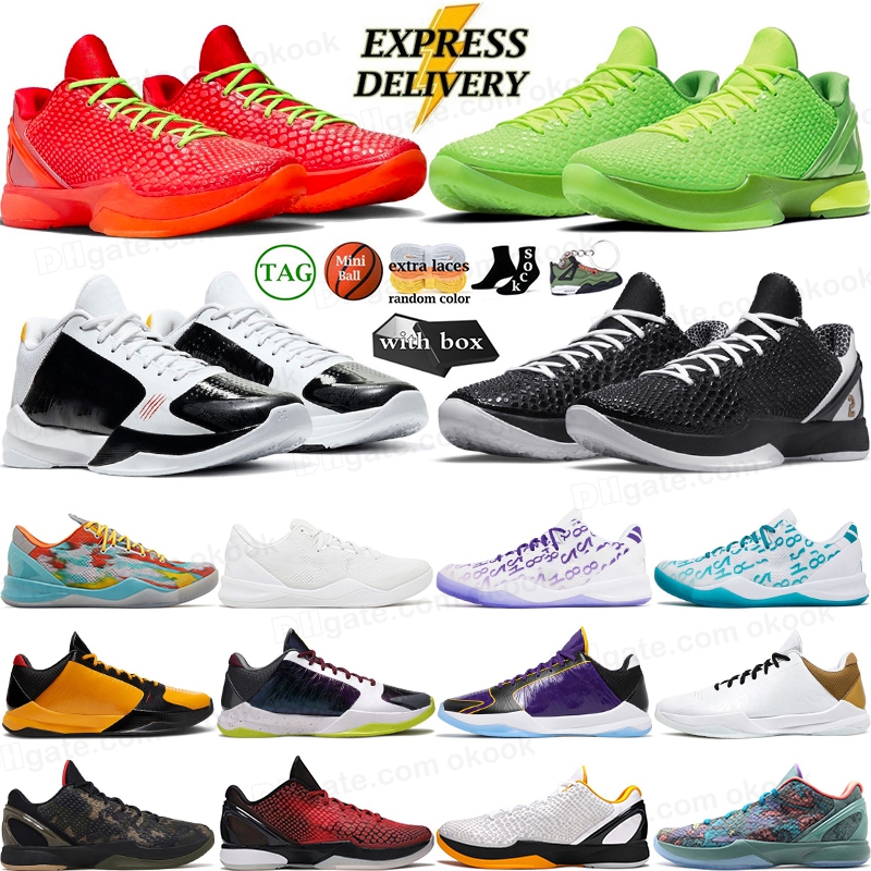 With Box Reverse Grinch 6 italian camo Mens Basketball Shoes Mambacita 8 What The Triple White Big Stage Chaos 5 Protro Bruce Lee Del So Sports Sneakers Trainers