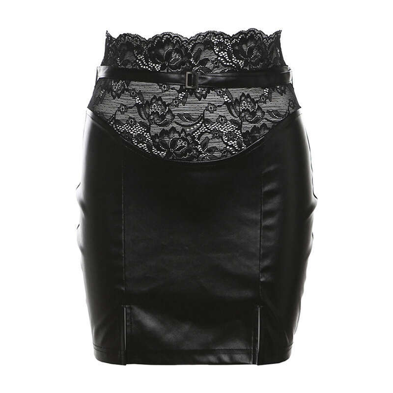 Wind 2024 Autumn New Women's Lace Strap Sleeve Set Tank Top Waist Hip Skirt