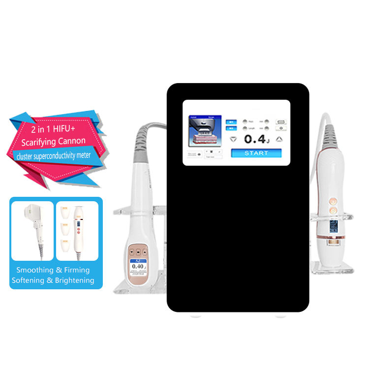 Advanced HIFU Beauty Machine Effective Skin Tightening Face Lifting Smas Wrinkle Reduction High Intensity Focused Ultrasound 2 Handles Instrument