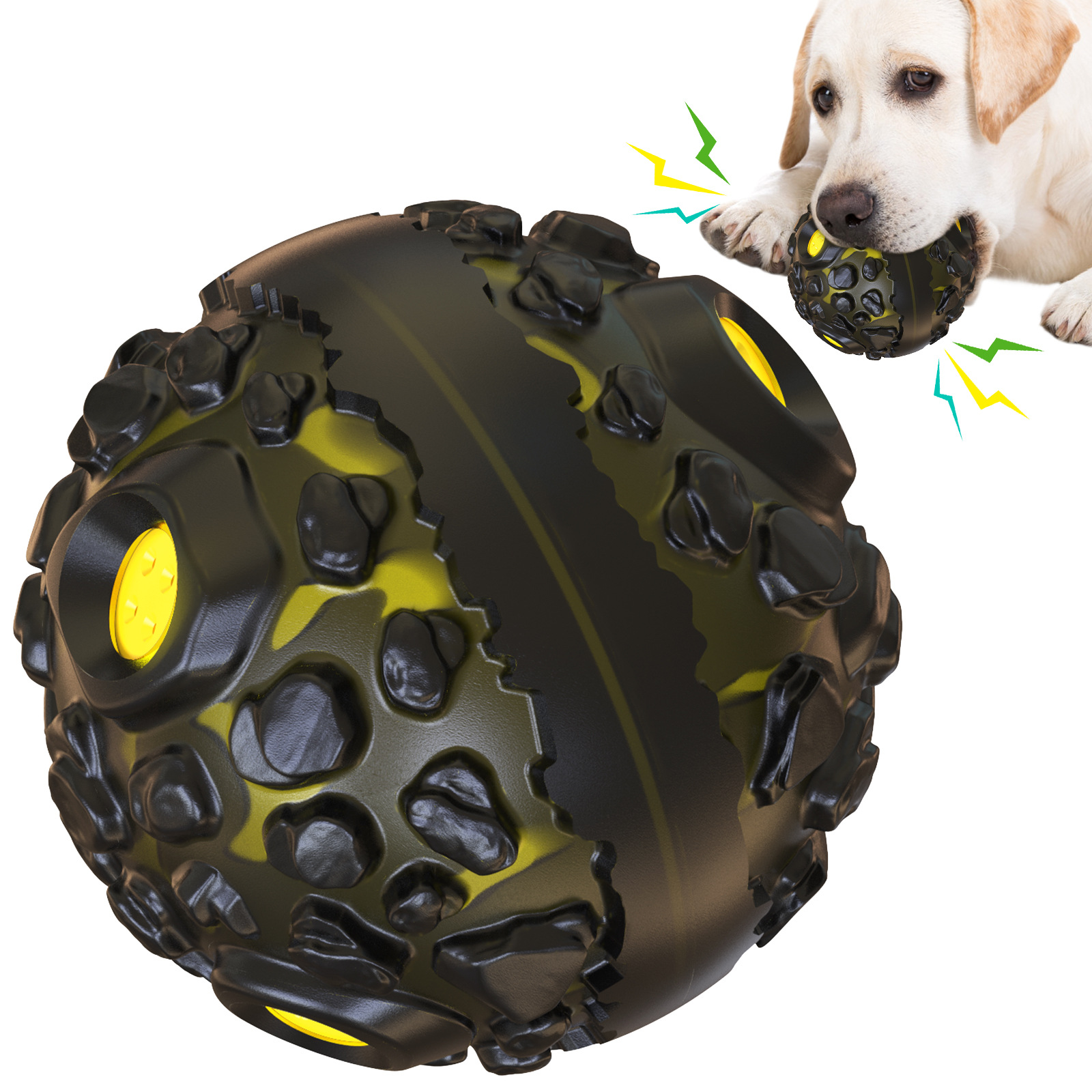 2025 New Grinding Ball Dog Toy Pet Supplies Wholesale Free Shipping Sound Meteorite