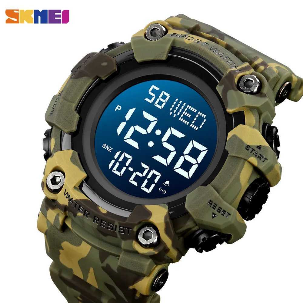 SKMEI Large Dial Stop Sport Mens D Light Digital Watch 5Bar Waterproof Countdown Clock reloj hbre 1968 M241128