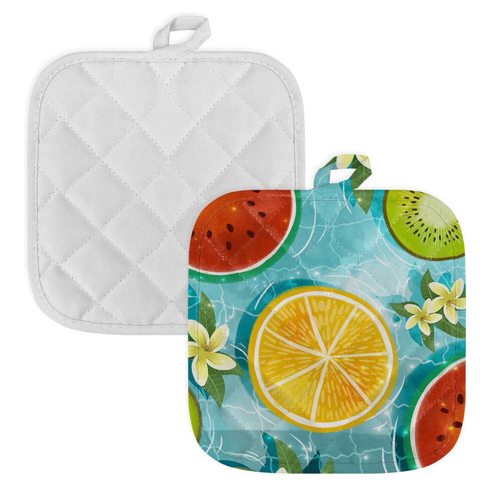 8 inch Linen Sublimation Pot Holder Blank Customized Printing Kitchen Cookware Sublimated Pot Holders