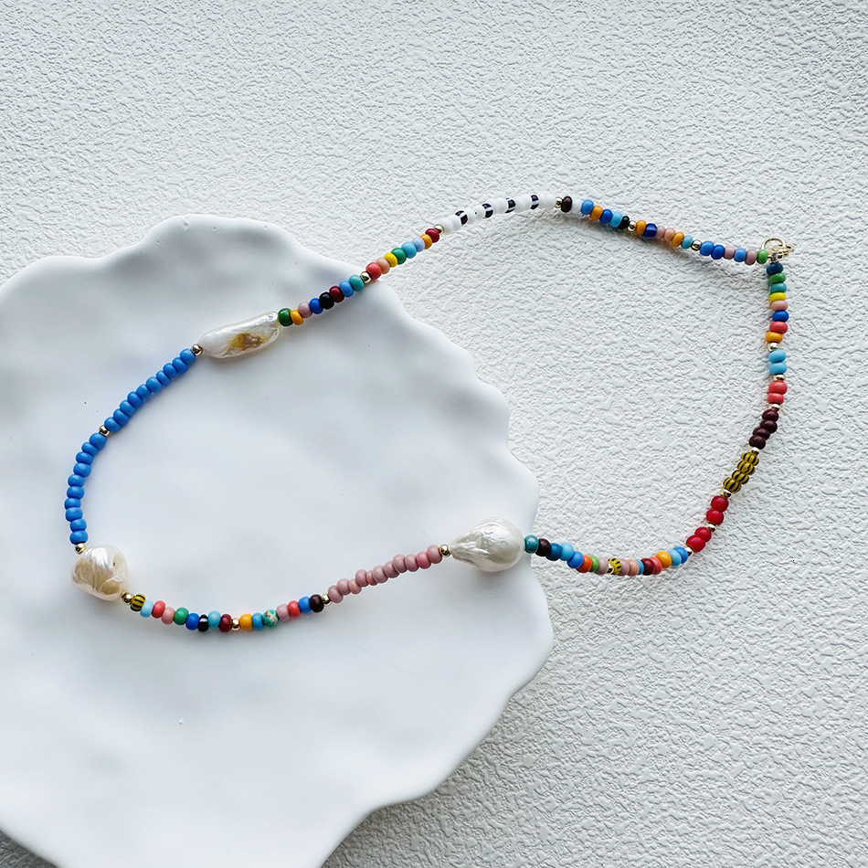 Chokers Opal chrysoprase green onyx moonstone Lily Tropical Rainbow Silk Knotted Open Loop Necklace colourful natural stone beaded 230927