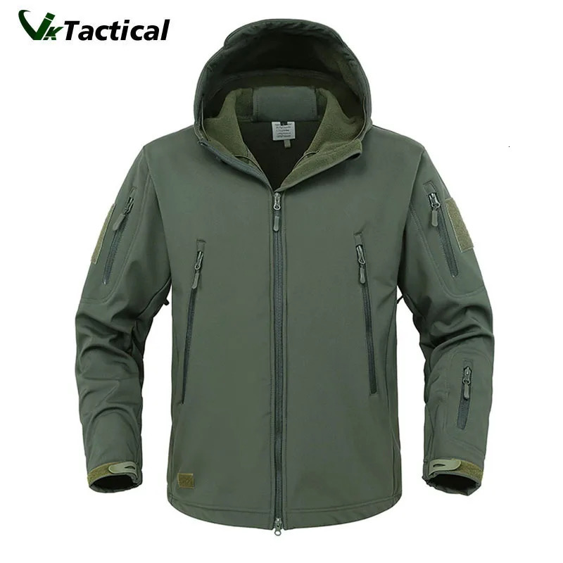 Military Shark Skin Soft Shell Jackets Men Tactical Windproof Waterproof Jacket Army Combat Mens Hooded Bomber Coats y241120