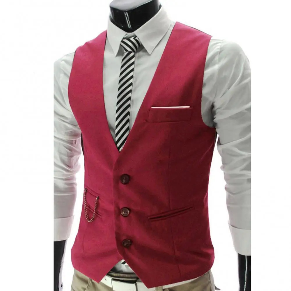 Arrival Dress Vests For Men Vest Slim Fit Mens Suit Male Waistcoat Gilet Homme Casual Sleeveless Formal Business Jacket 241129