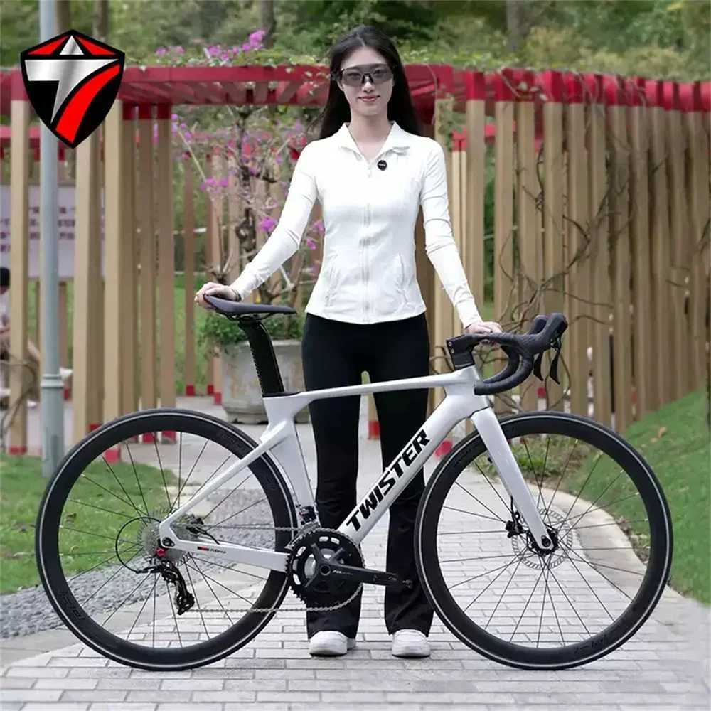 Bikes TWITTER New R10pro RS-22s oil disc brakes full internal cable routing T900 full carbon fiber road bike 700*25Cbicycle bicicleta S2411294