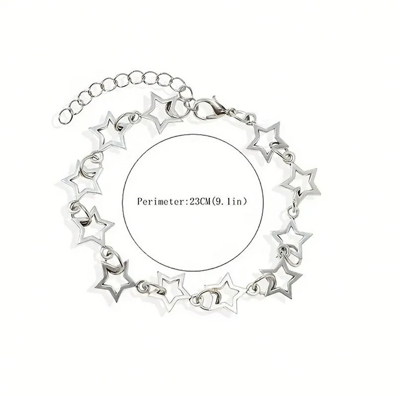 Stars Bracelet Grunge Link Anime Inspired Bangles For Women Charm 241125