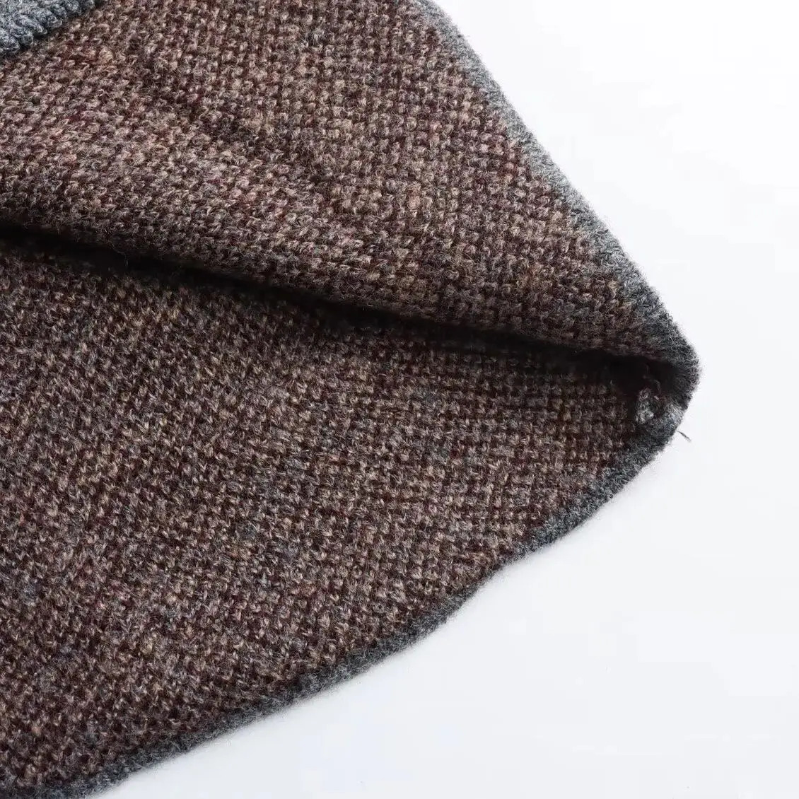 Elegant Jacquard Knitted For Women Lapel Long Sleeves Pockets Cardigan Coat Female Street Shawl Overcoat 2756/105