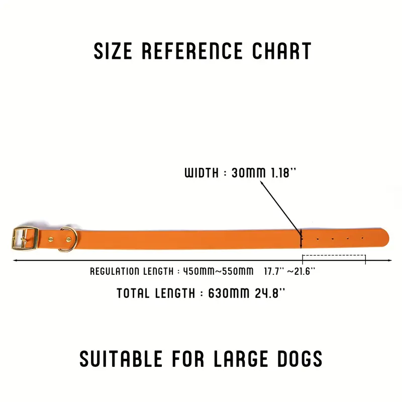 Superior Strength Canine Collar with Extra Thickness - 3cm Wide Design