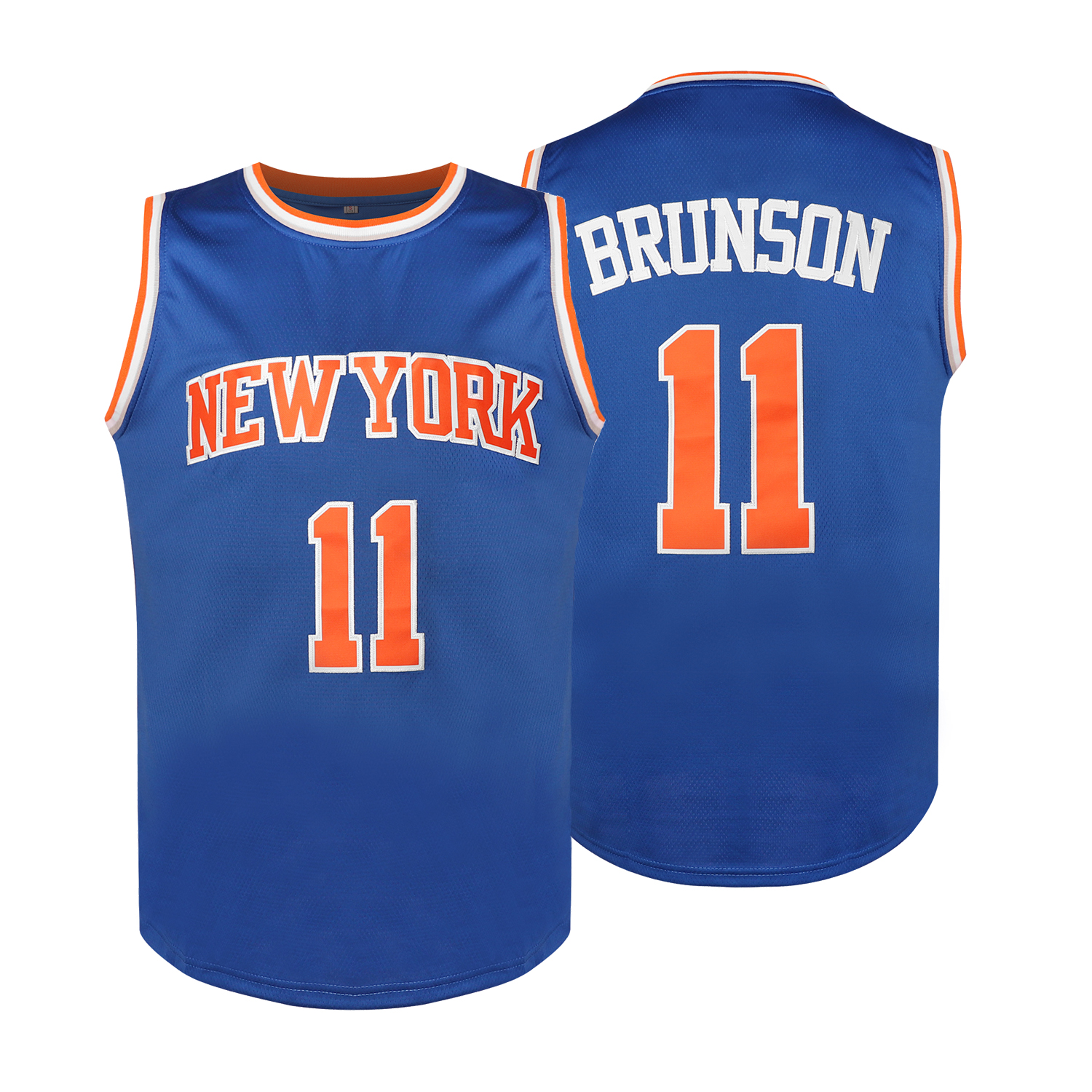 11 BRUNSON Men's Basketball Jersey Sweatshirt - Embroidered Movie Mesh Sleeveless Stitched Spot Goods Jerseys Breathable Slight Stretch Polyester
