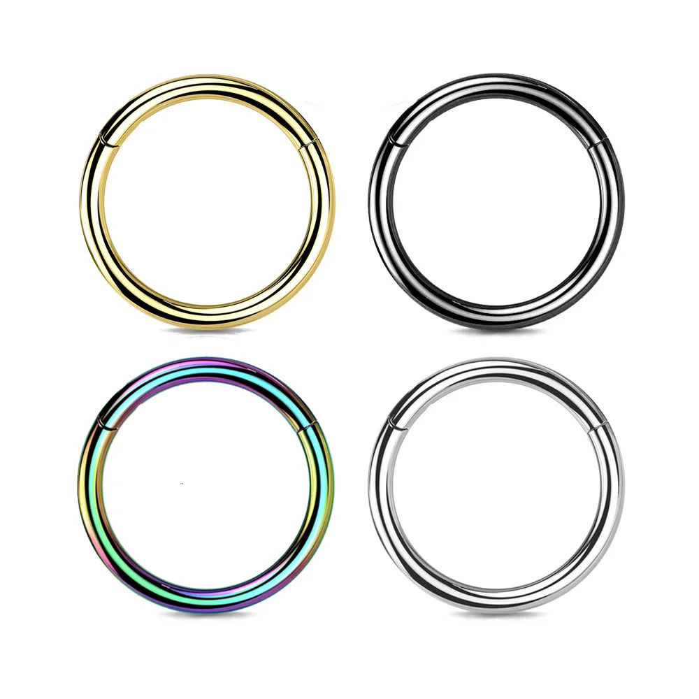 Steel Small Nose Rings Body Clips Hoop 16G 18G 20G Tragus Septum Cartilage Piercing Jewelry For Women Men Girl Gift 241125