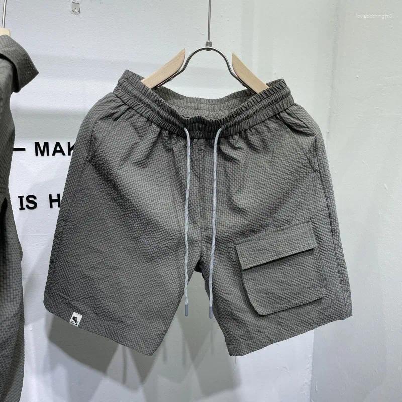 Men's Tracksuits Summer Men Short Sleeves Sets Lapel Single-Breasted Solid Color Polo Shirt Pocket Shorts High Quality Casual Loose Sports