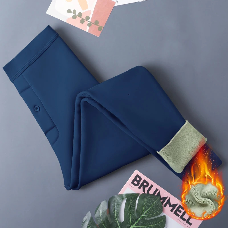 Mens thermal underwear winter warmth mens soft and elastic legs comfortable and tight fitting skin friendly rendering pants 241122