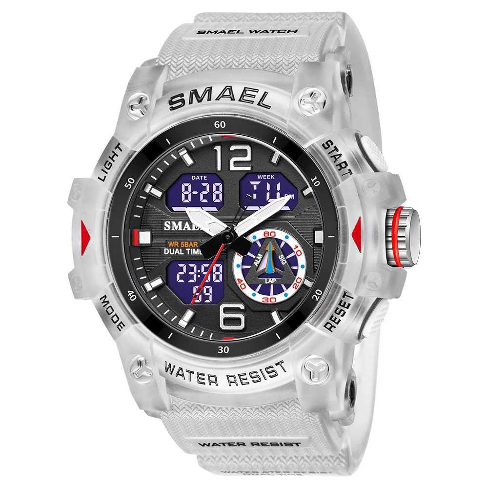 SMAEL 8007 Ectronic Sports Outdoor Waterproof and Shockproof Timing Dual Display Si Str Mens Watch M241128