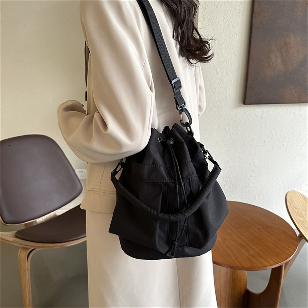 Simple Large Capacity Crossbody Shoulder Bags Oxford Commuting Handbag Portable Storage Bag For Women Men