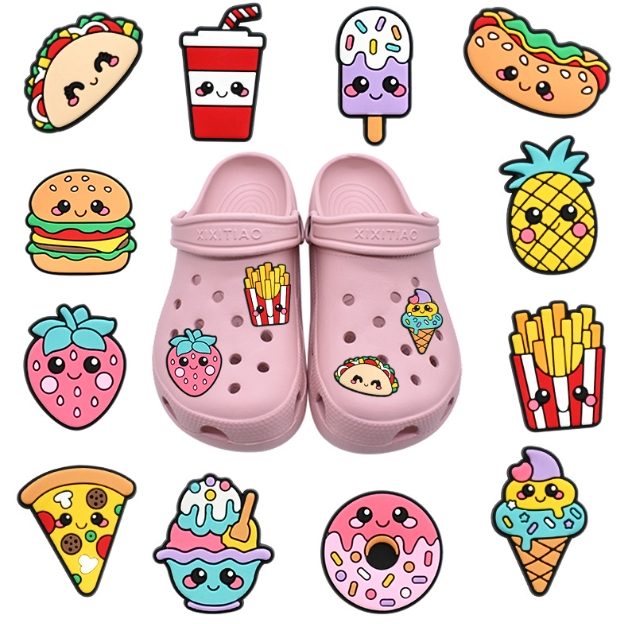 music people pink girl butterfly muti style shoe part accessories clog charm decoration buckle DIY gift