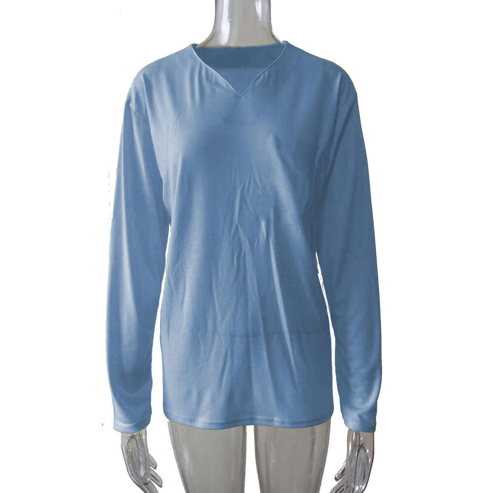 New Plus Size Sports T-Shirt For Men, Elastic Long Sleeved Autumn V-Neck Trendy Clothing, Fashionable And Casual Temperament B1