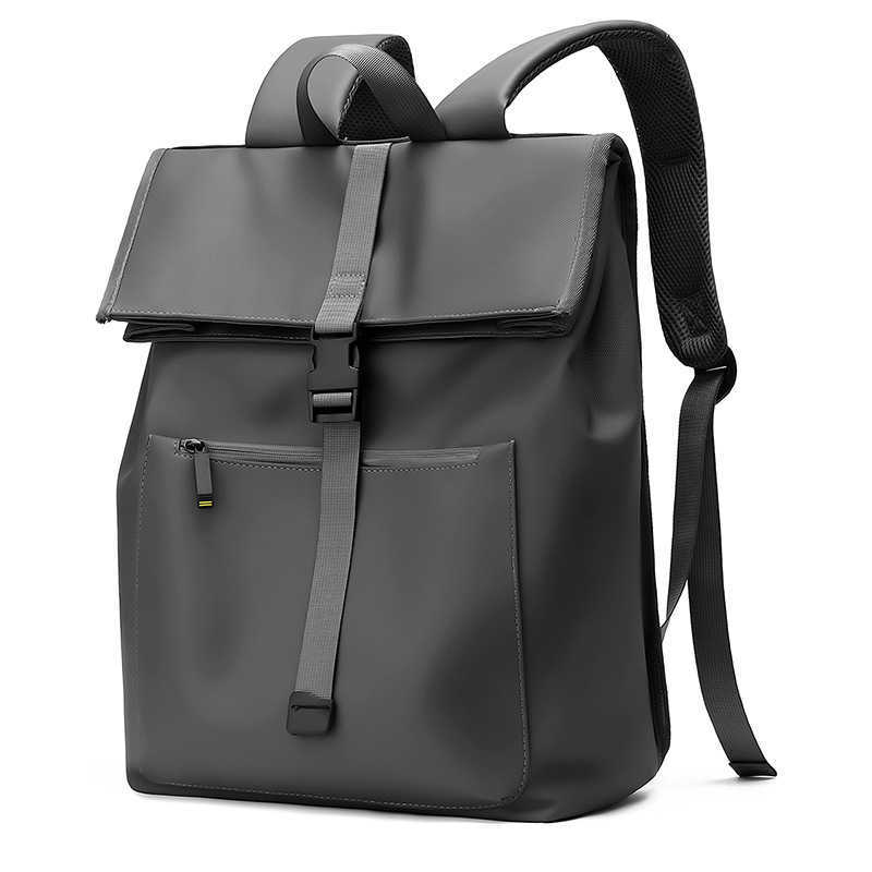 Waterproof backpack for business trips and commuting, 14 inch computer bag, trendy college student backpack, large capacity practical backpack