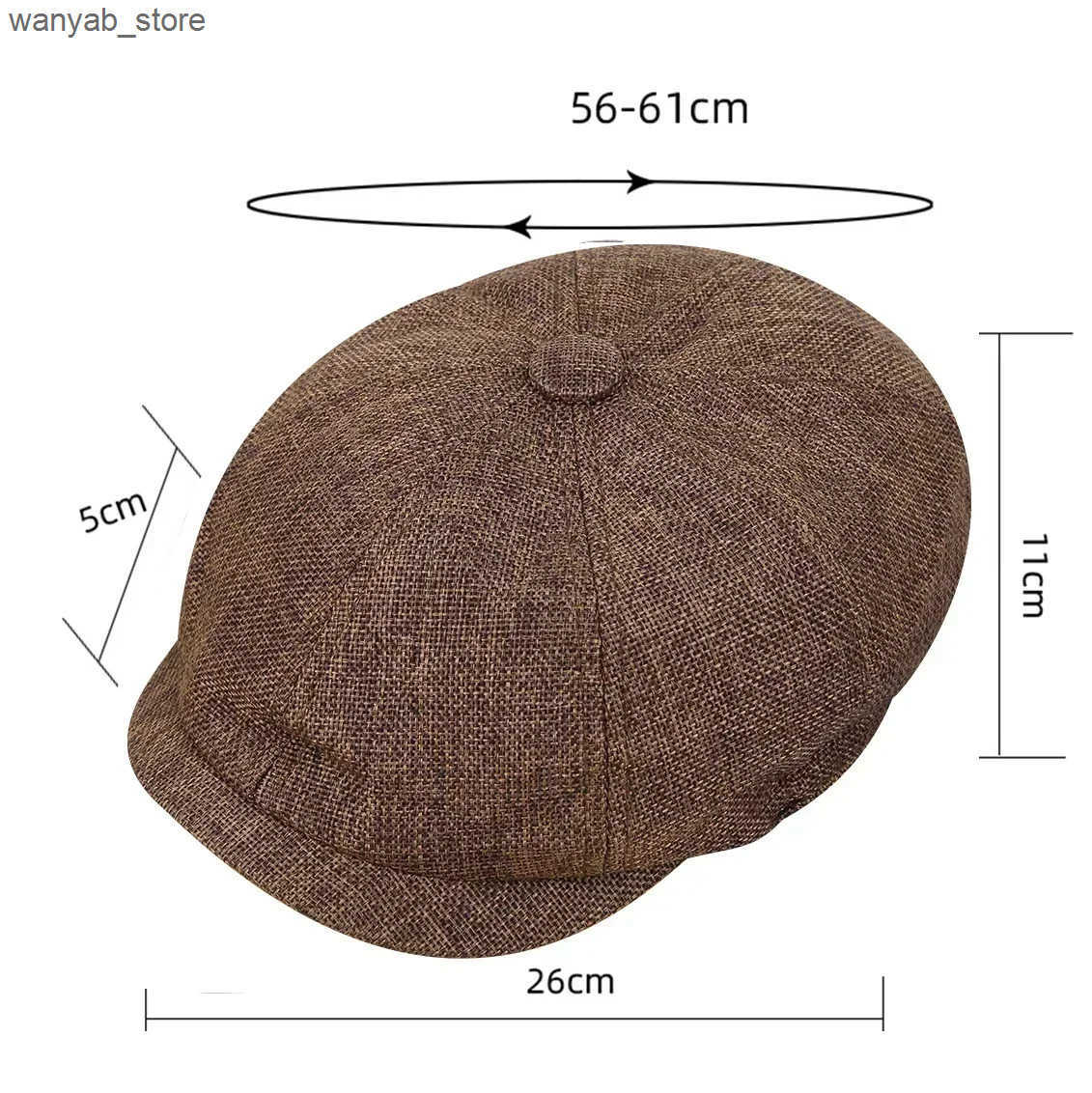 Berets Classic mens hat vintage mens hat vintage tweed Peaky Blinders Beret Hat plain weave mens hat L240910