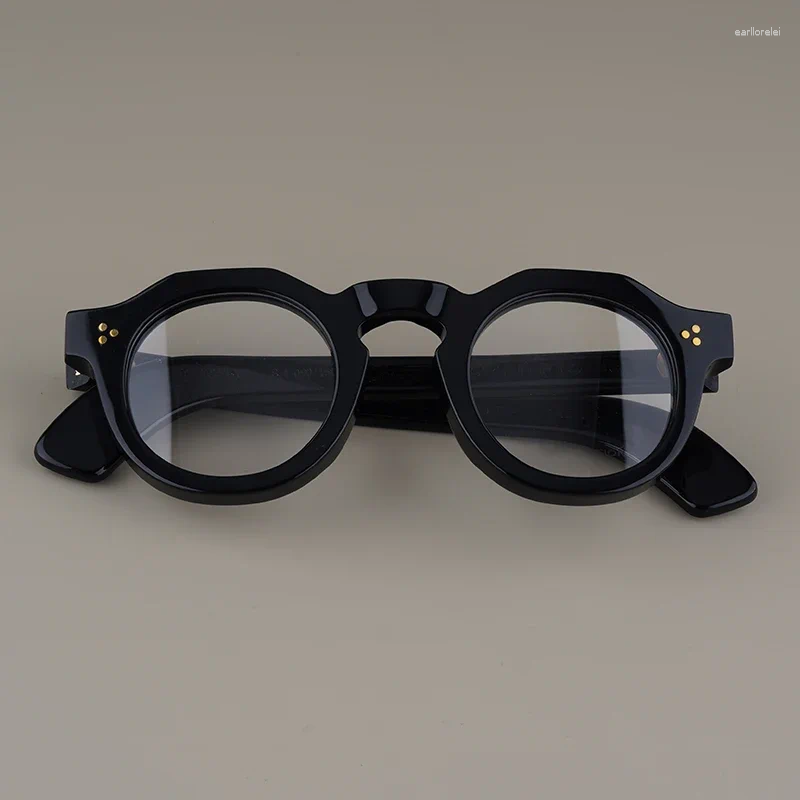 Sunglasses Frames High Quality Vintage Thick Acetate Round Glasses Japanese Handmade Frame For Men Women Brand Retro Fashion Eyeglasses