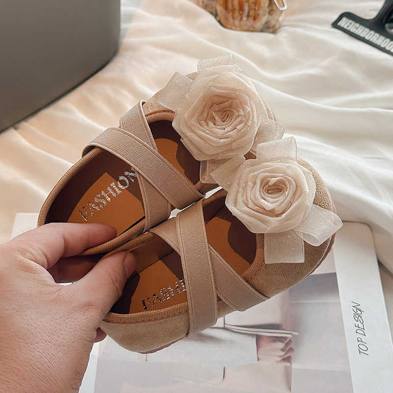 Kids Shoes Girls Shoes Flower Princess Shoes Retro Girls Dress Shoe Mary Jane Girls W240829