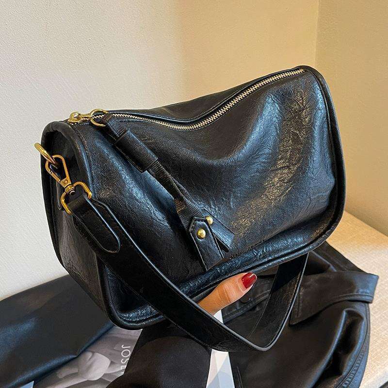 Large Capacity Bag Women, Versatile For Autumn Winter, New Retro Broadband Single Shoulder Crossbody, Men's Textured Pillow, Fashionable And Clas