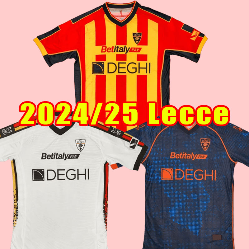 US Lecce soccer jerseys Umtiti home away third shirts 2024 2025 PLIZZARI GABRIEL 21 DERMAKU 44 TUIA 13 CODA 9 DI MARIANO 10 MAJER 37 Football Uniforms