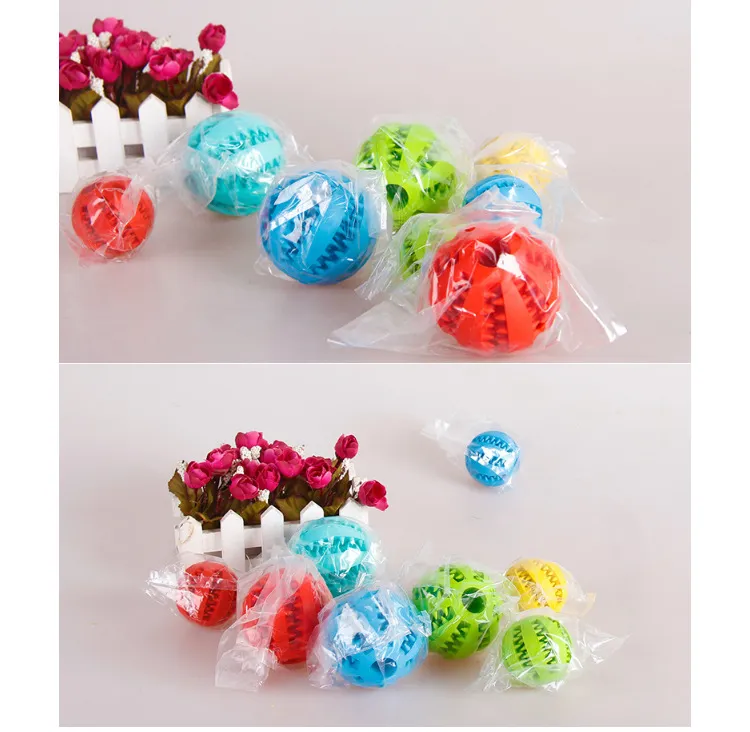 Rubber Chew Ball Dog Toys Training Toy Toothbrush Chews Food Balls Pet Product