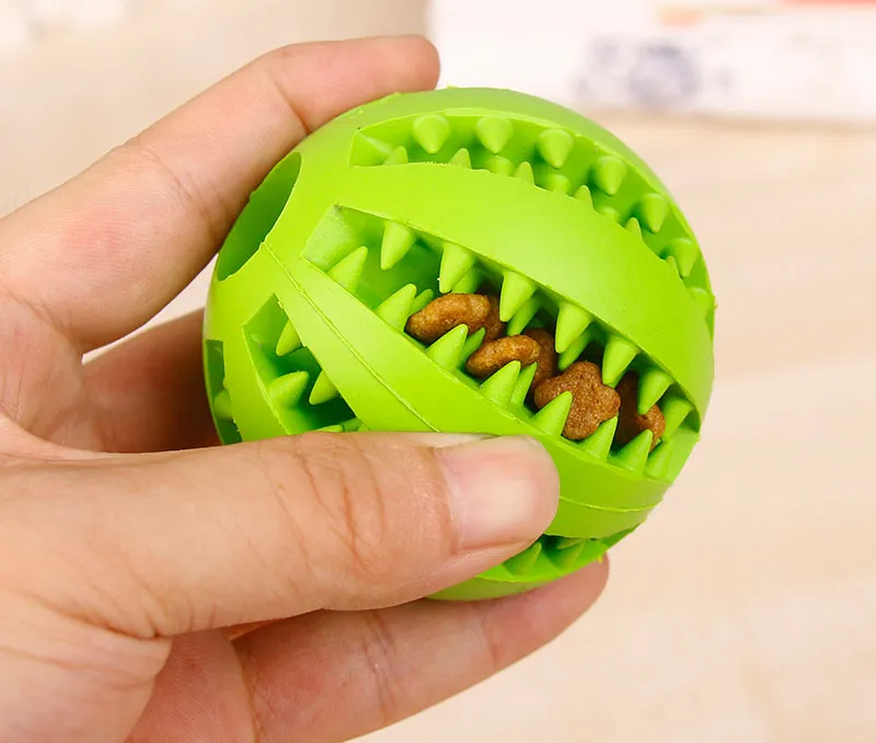 Rubber Chew Ball Dog Toys Training Toy Toothbrush Chews Food Balls Pet Product