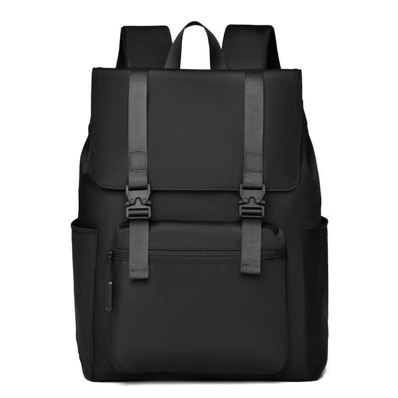 Simple and stylish backpack with large capacity and trendy membrane laptop bag, college student casual backpack