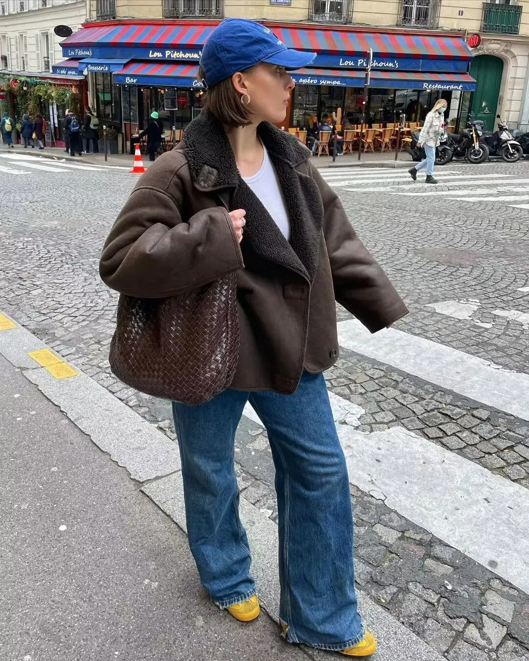 Y2K TRAF Faux Leather Jackets for Women 2024 Autumn Chic Singlebreasted with Pockets Outerwear Ladies Long Sleeve Loose Coat 241129