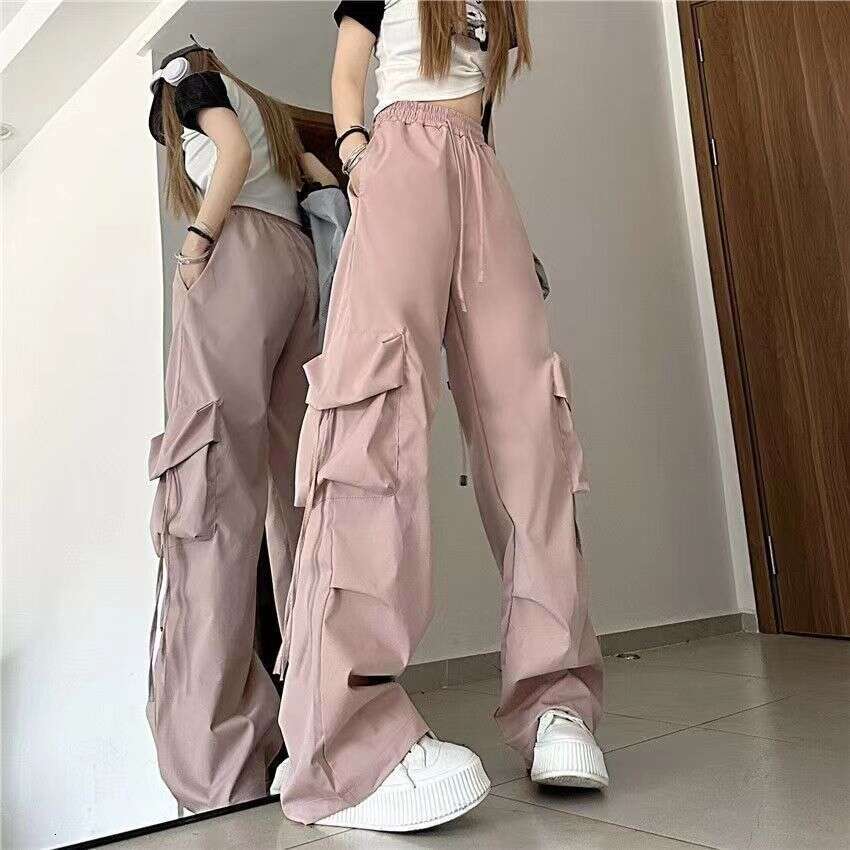 American Casual Pants Women's Summer New Straight Hanging Feeg Wide Leg Workwear High Waist Slimming Trend Clothing Fashionable Temperament B4
