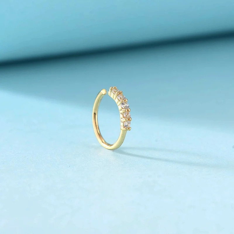 Singlerow miniature zircon ultrasparkle fine drill exquisite with opening ring nose stud pierced 241125