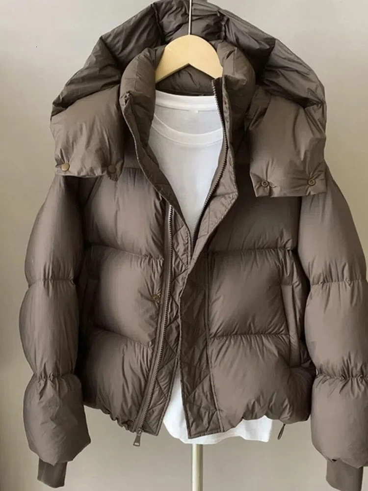 New Waterproof Down Cotton Padded Hooded Short Women's Winter Clothes Korean Style Puffer Jacket Coat Outwear Female